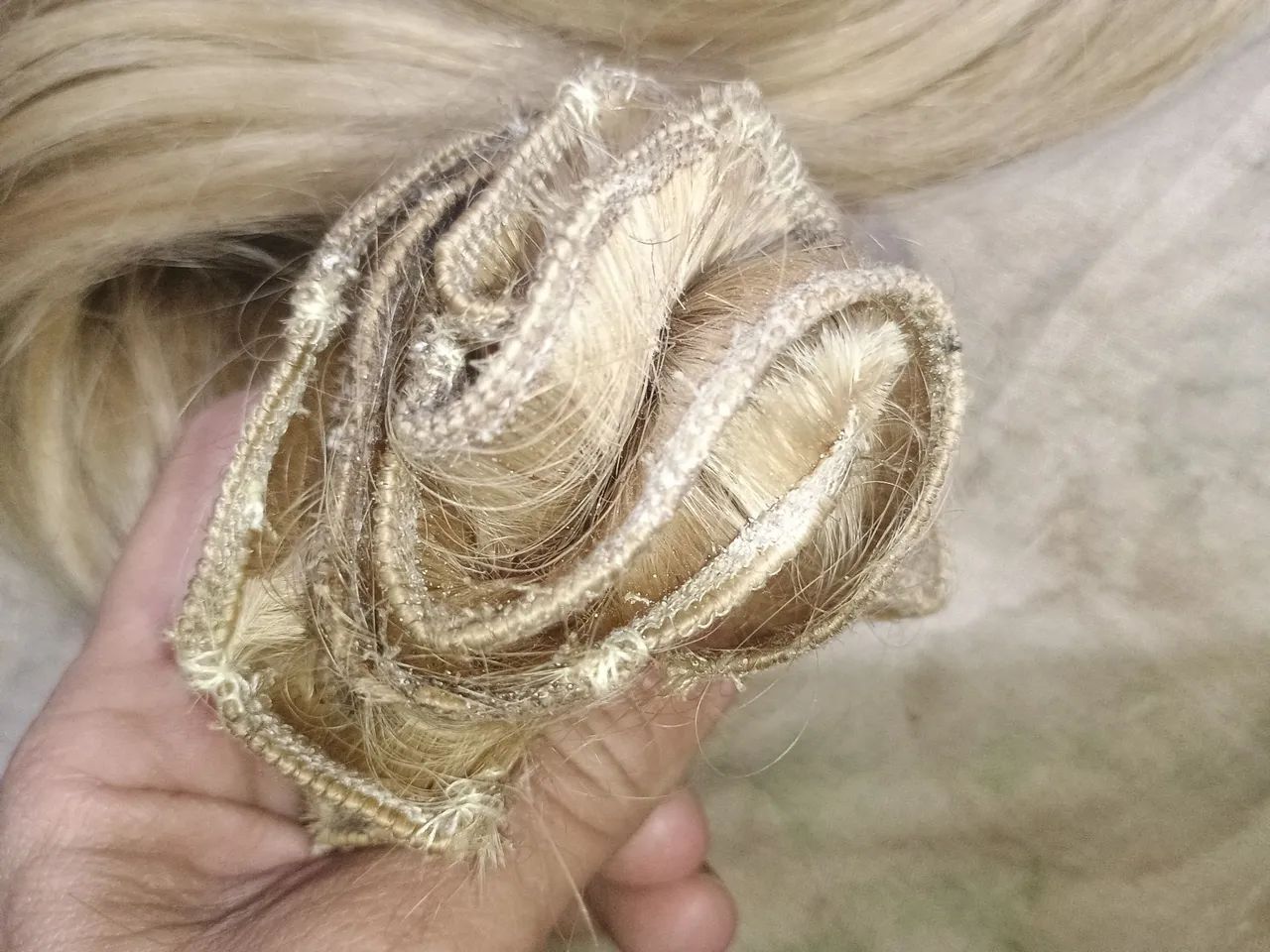 Cabelo loiro claríssimo brasileiro 60cm - Foto 4