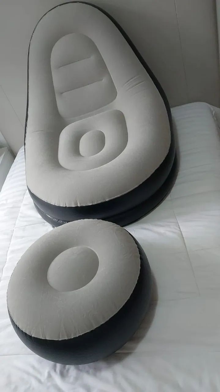 Poltrona e puff inflável singles size - Foto 4