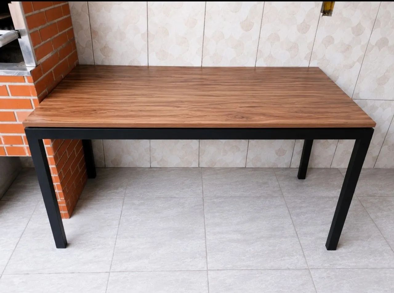 Mesa Industrial Premium com Tampo Amadeirado