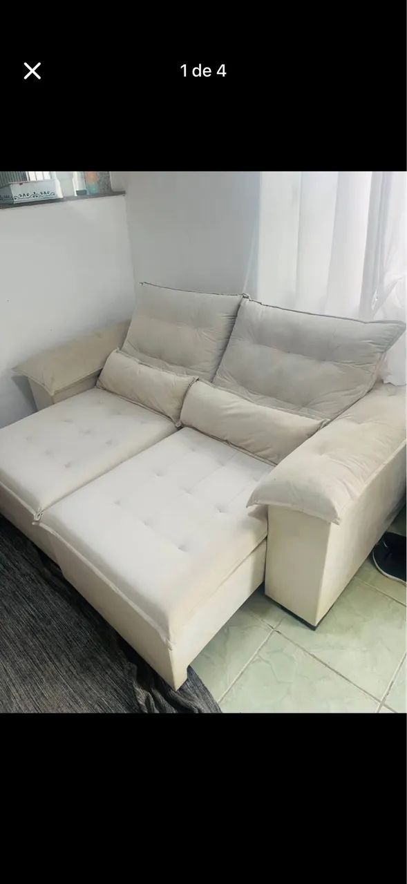 Sofá retrátil e reclinável 