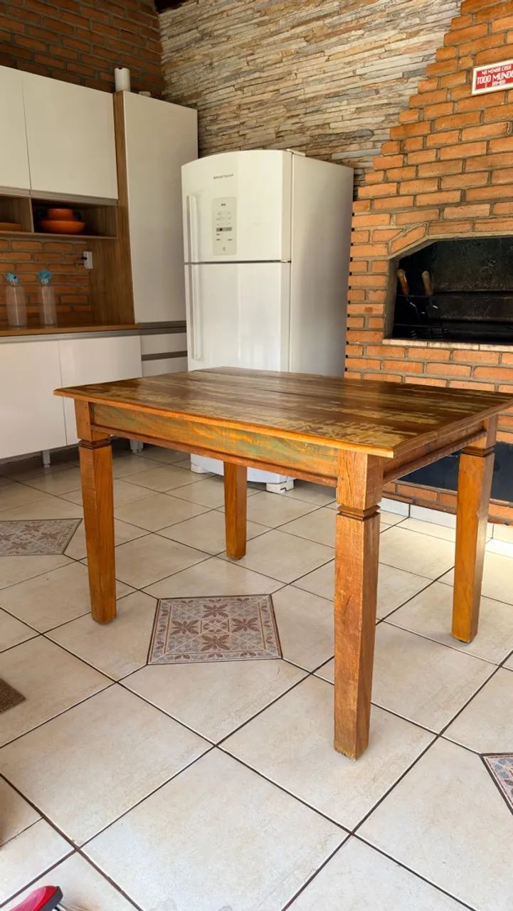 Mesa rustica em madeira de demolição - Foto 3