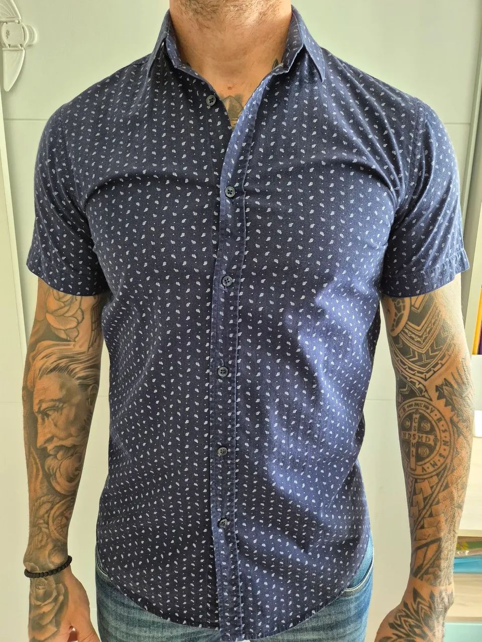 Camisa Zara Manga Curta