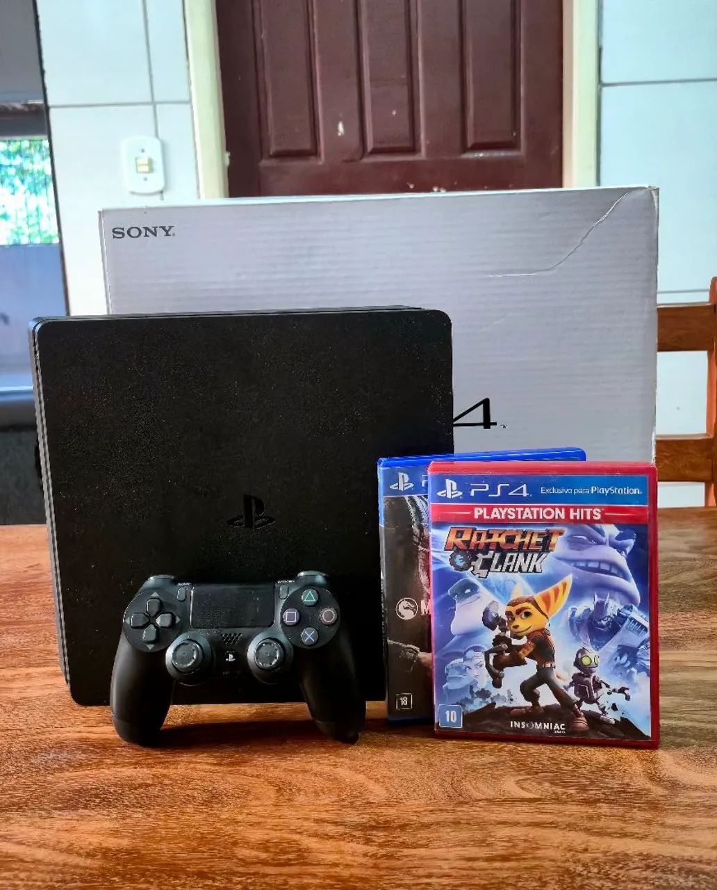 PS4 SLIM COM JOGOS + CONTROLE ORIGINAL - Foto 2