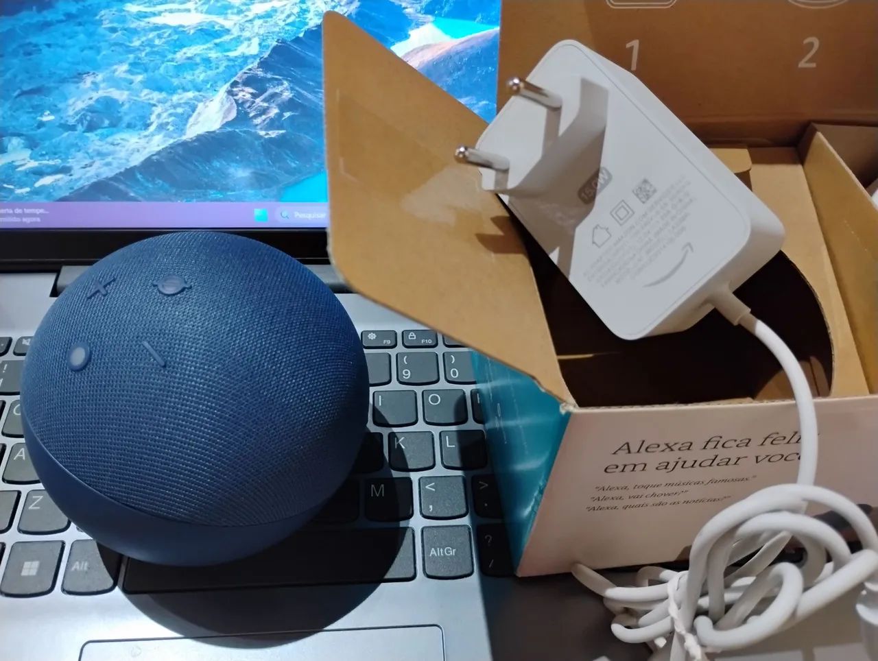 Alexa_Echo Dot 5 geração, zerada! Cor: AZUL - Foto 4