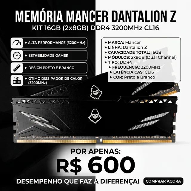 OFERTA Memoria RAM Mancer 2x8gb