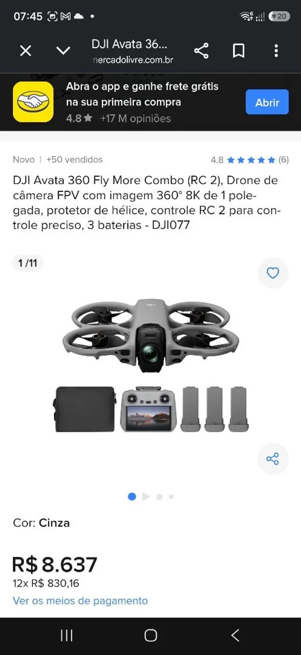 drone dji avata 360 fly more combo - Foto 2