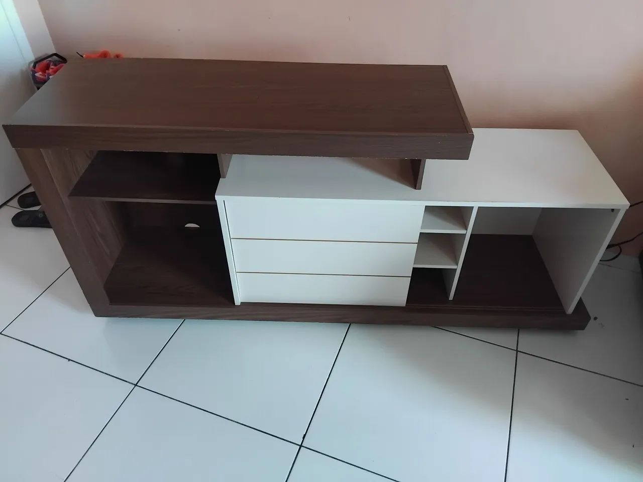 Rack Moderno (Amadeirado + Branco) - Foto 2