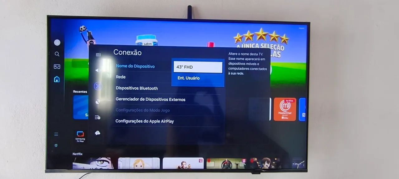 Vendo Tv Samsung 43 Polegadas FHD - Foto 3