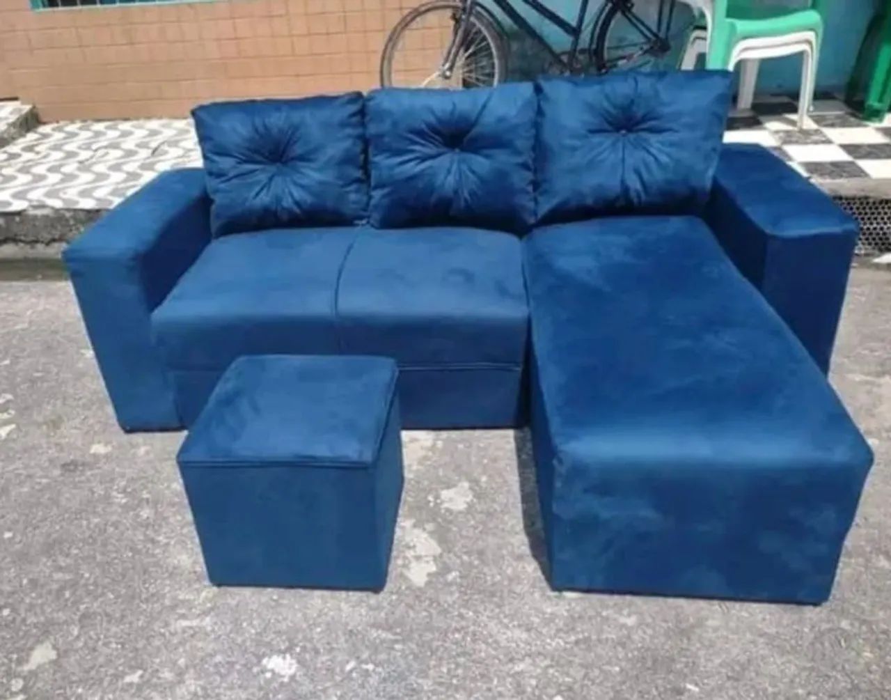 Promoção sofá cheisy simples três lugares novos e completos, várias cores  - Foto 3