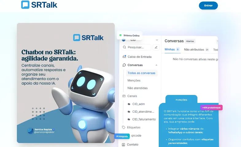 SRTalk - Chatbot com IA para WhatsApp (Automatize seu Atendimento)