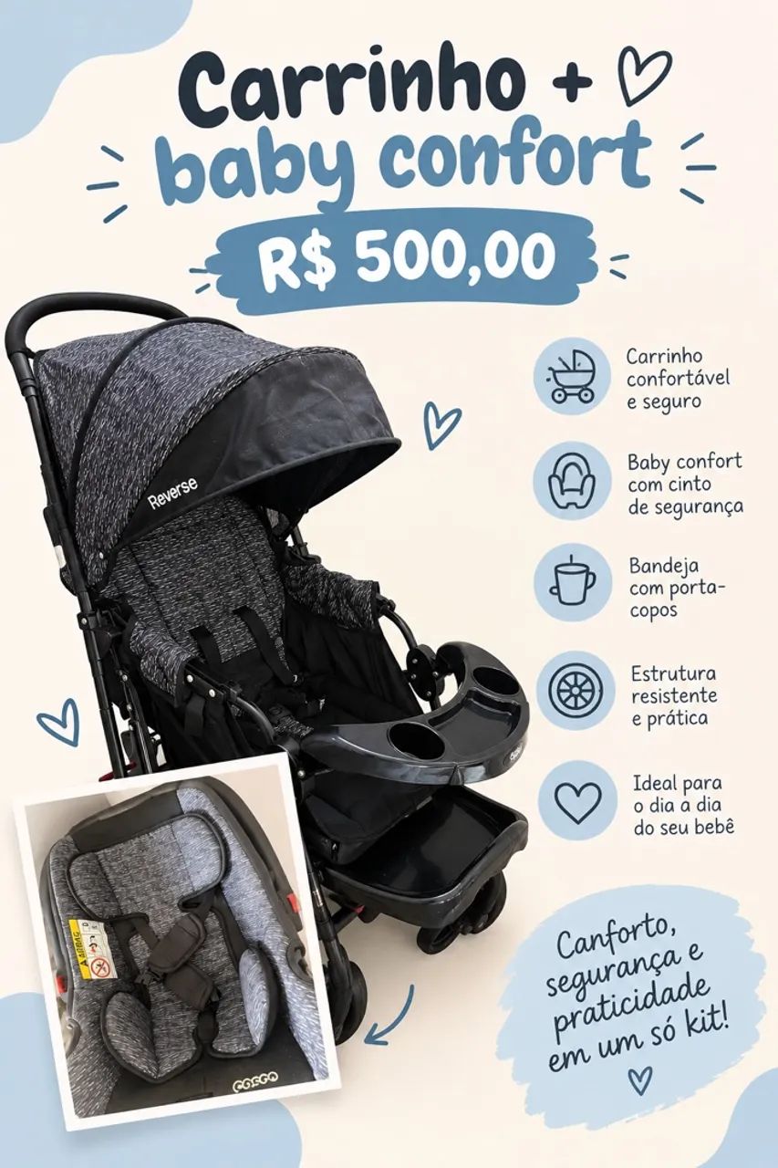 Carrinho + baby confort no precinho 