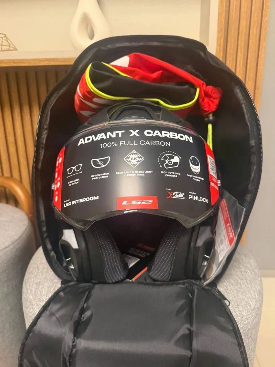 Capacete ls2 advant-x carbono novo sem uso  - Foto 5
