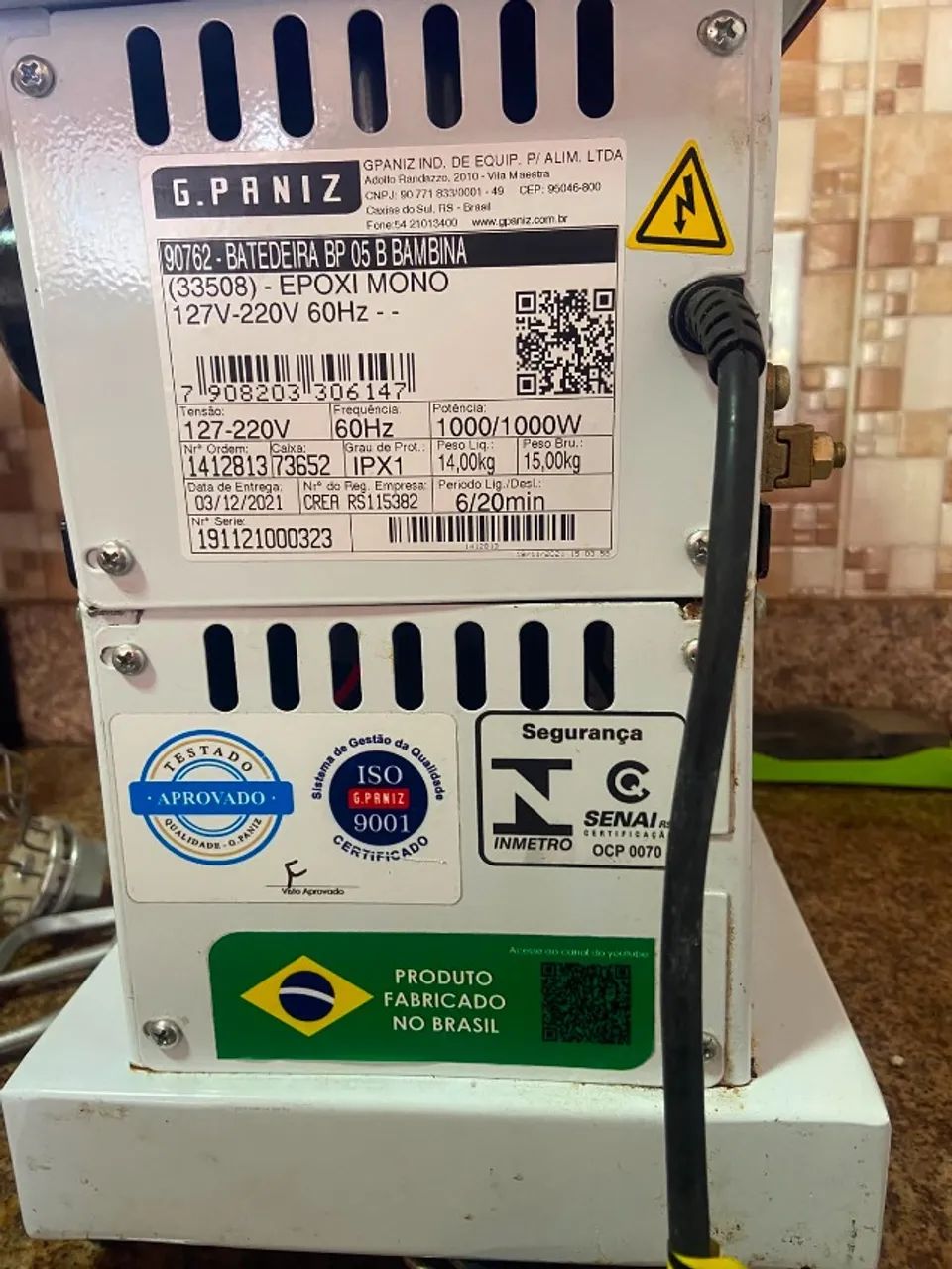 batedeira profissional GPanix, 5 litros,  bivolt,  funcionamento perfeito, correias novas - Foto 3
