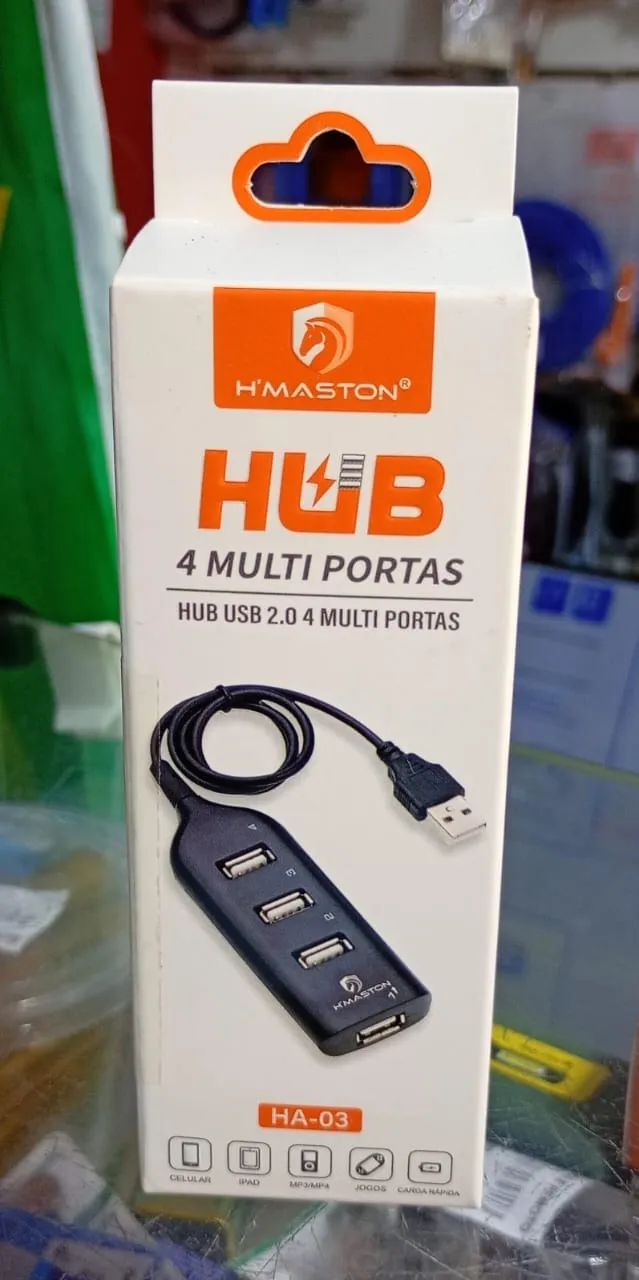 Hub Extensor USB 2.0 4 Multi Portas Alta Velocidade  - Novo