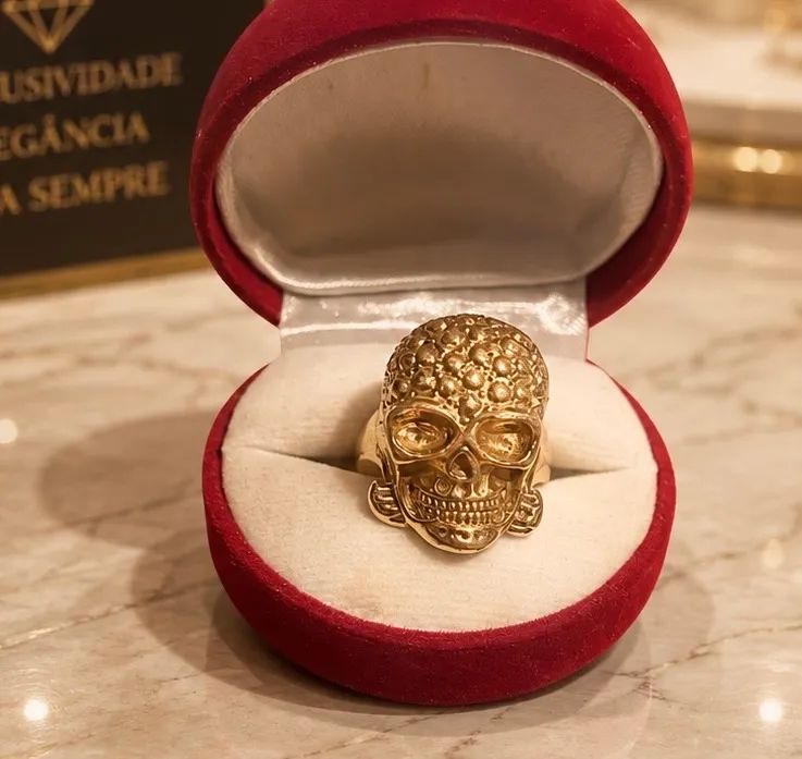 Anel de ouro  18k masculino 