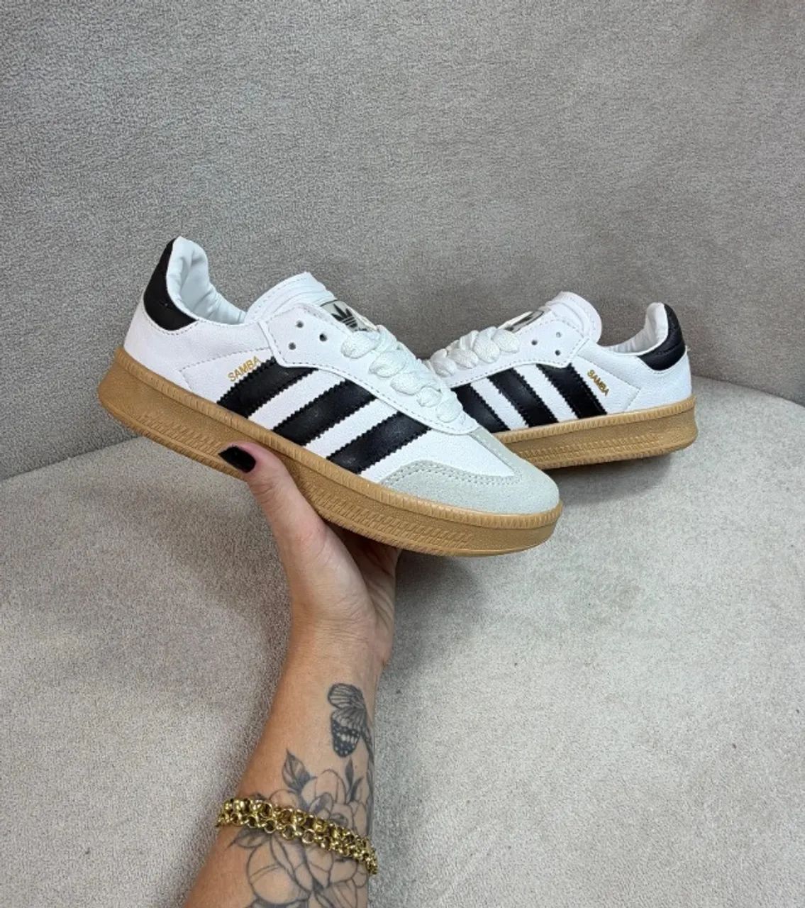 Tênis Adidas Samba Premium 02 cadarços Cor: Branco Unissex Disponível 34 ao 43 (Foto Real) - Foto 4
