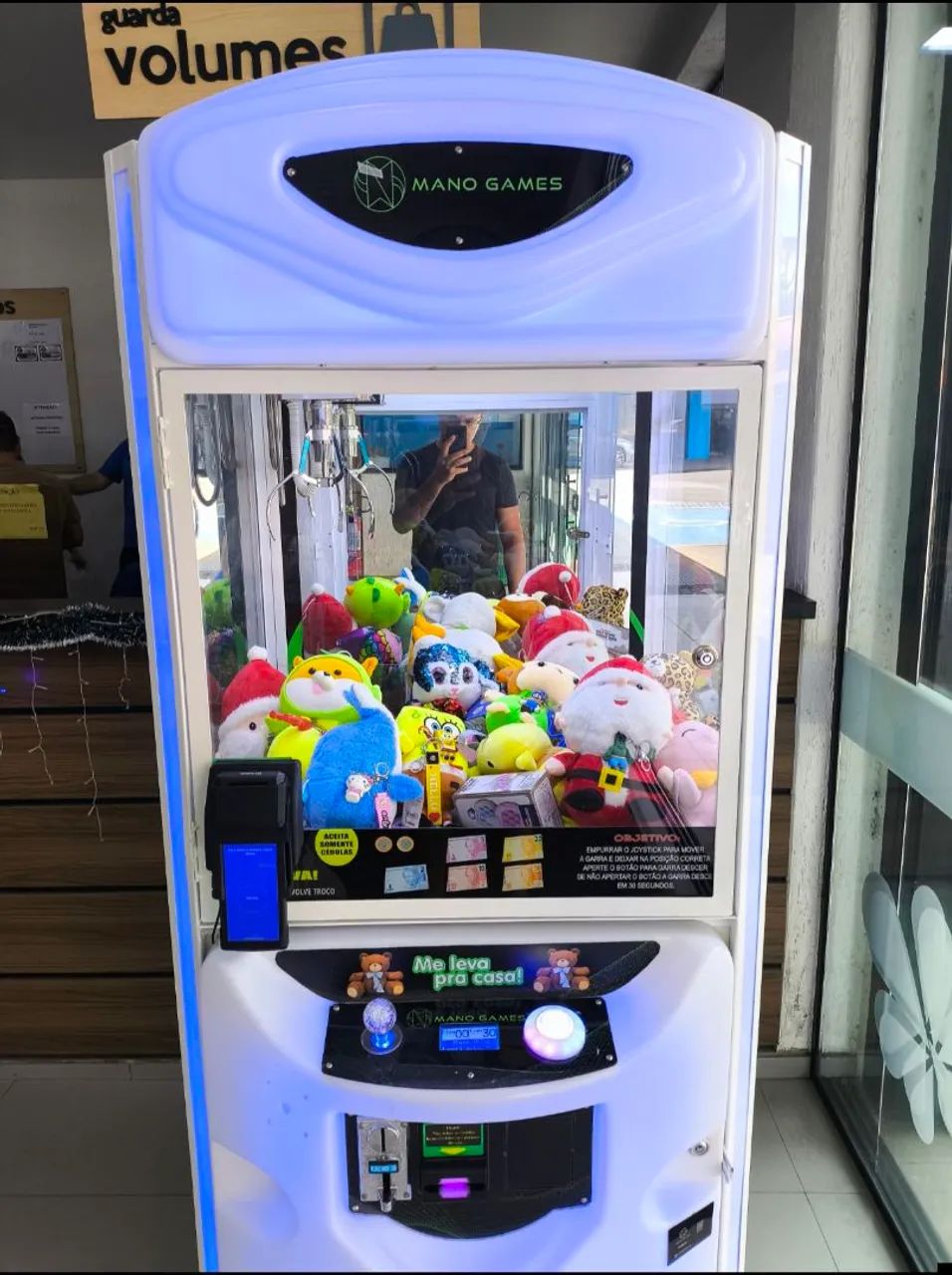 Máquina de Pelúcia Completa + Sistema Pix e Moedeiro (Pronta pra Faturar)