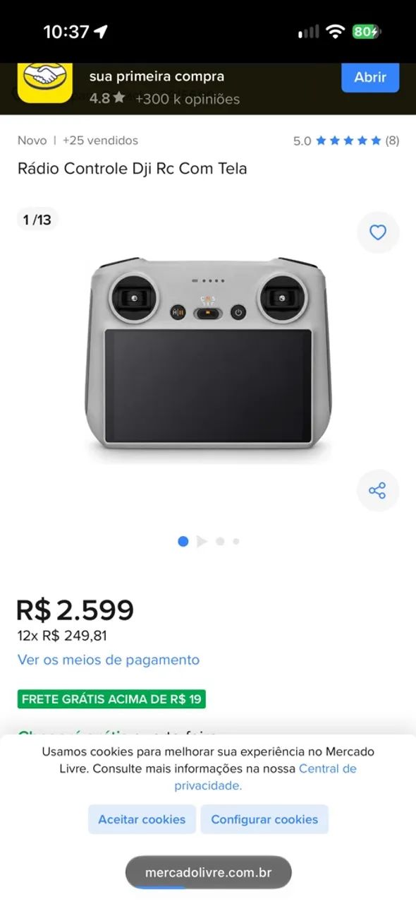 Controle RC tela DJI  - Foto 3