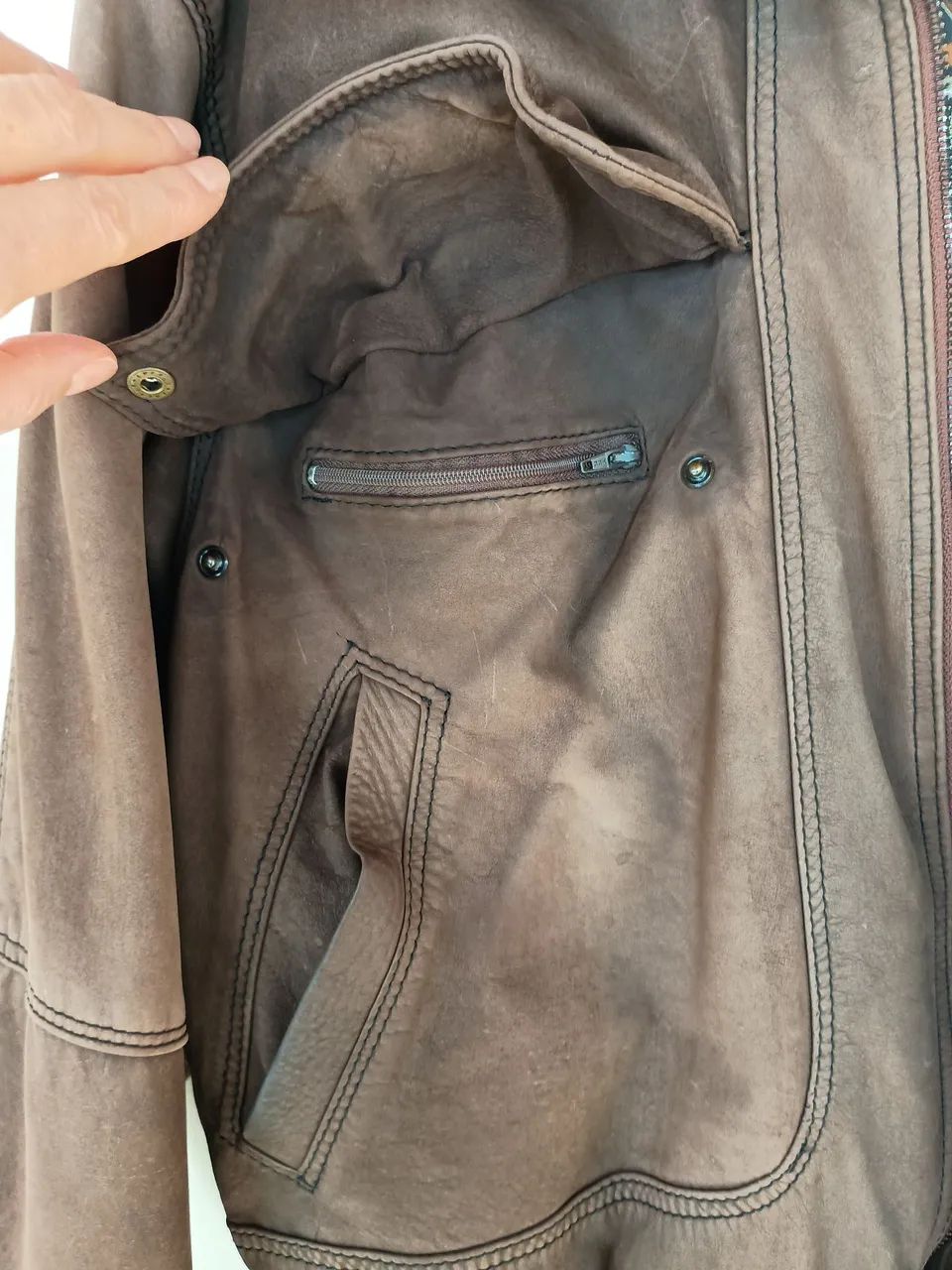 Jaqueta masculina de couro  - Foto 4