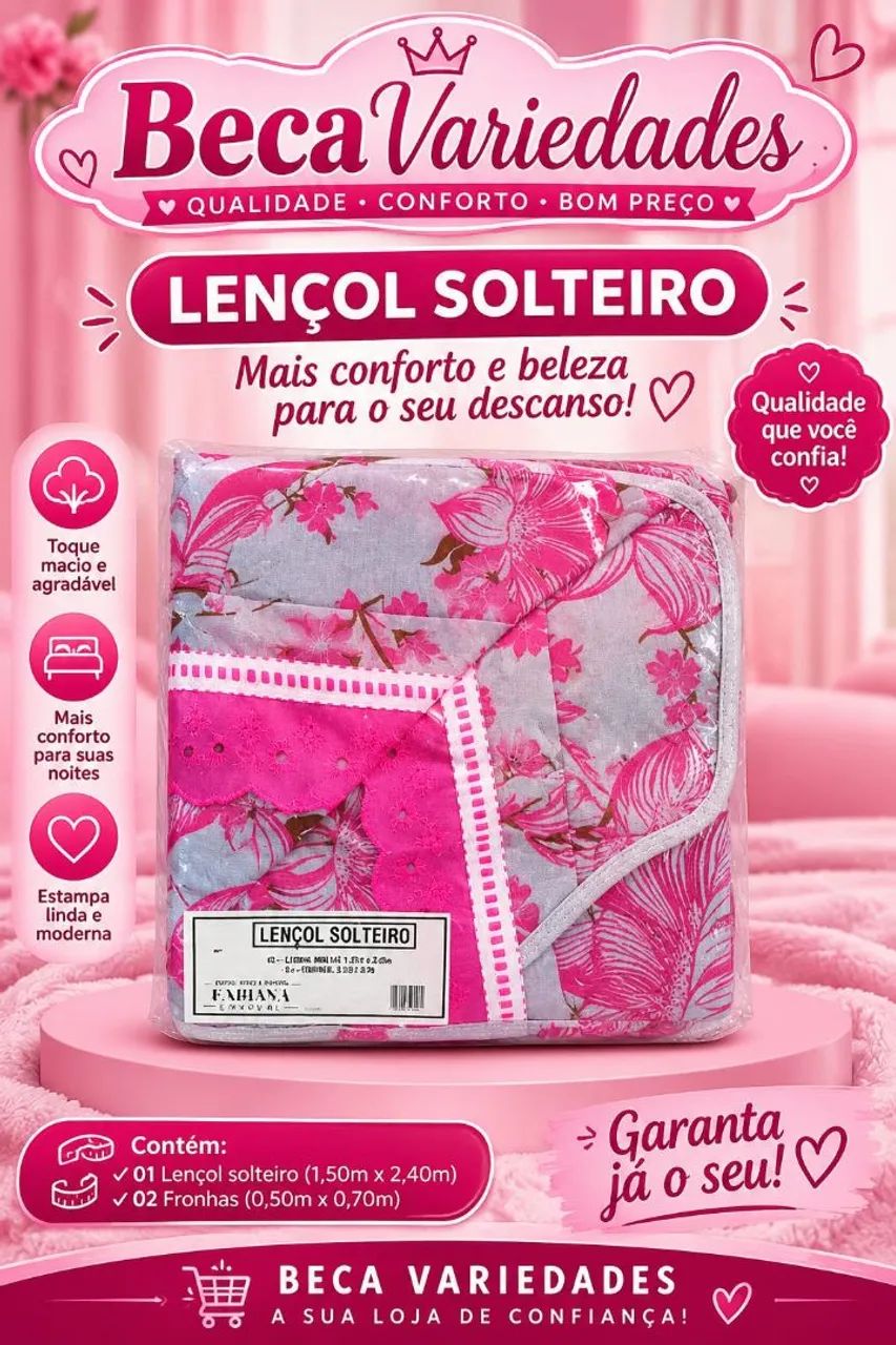 Kit de lençol solteiro