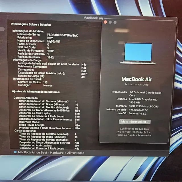 MacBook Air 2018 i5 - 8Gb Ram - SSD - A1932 - Foto 6