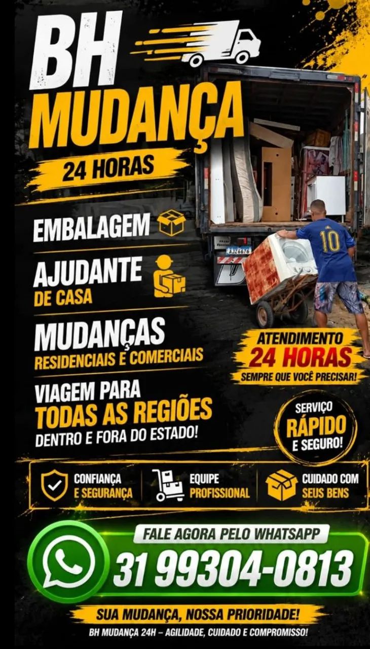 Mudanças e viagem 24h 