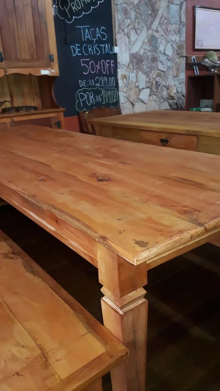 Mesa em madeira maciça  - Foto 3