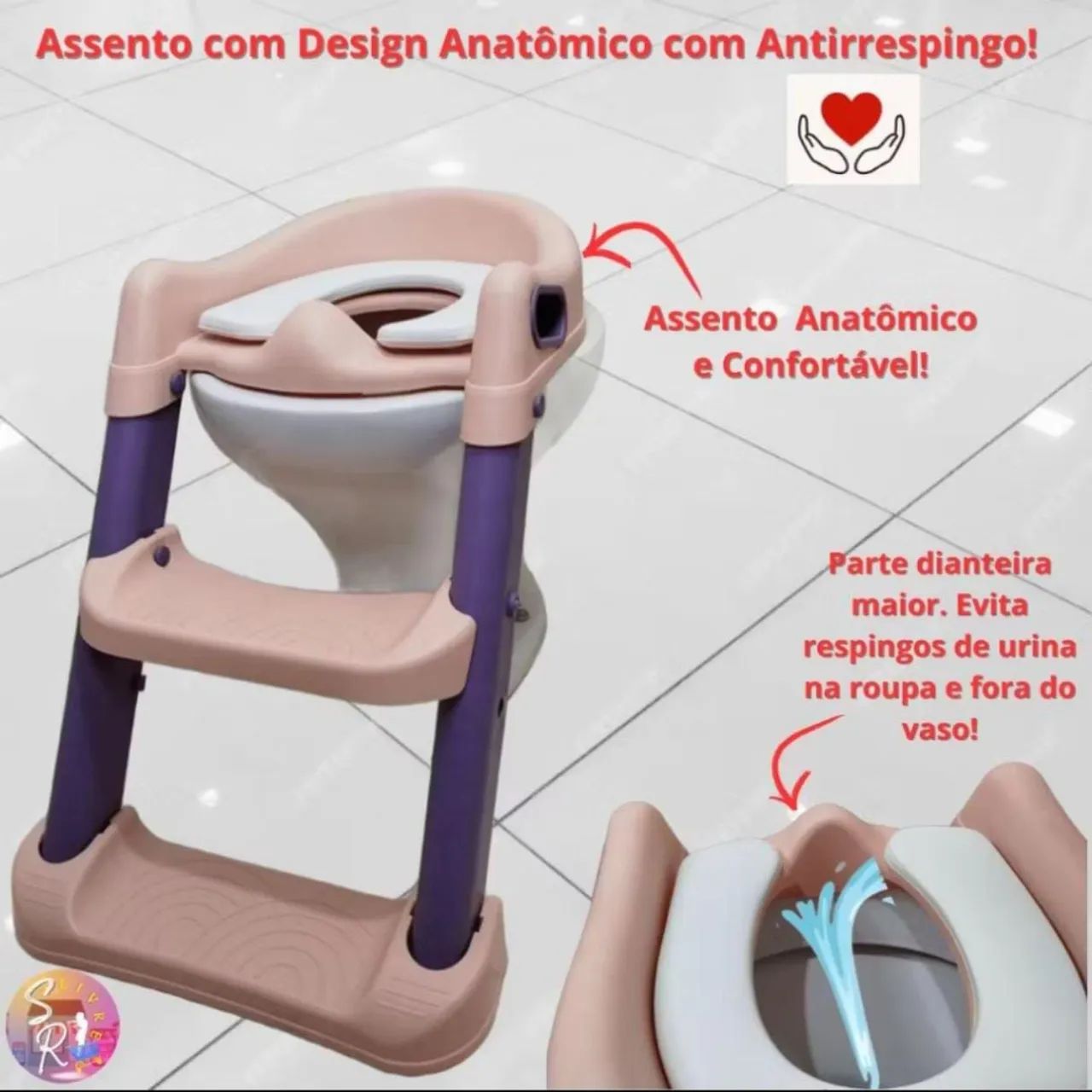 Assento redutor infantil com escada - Foto 4