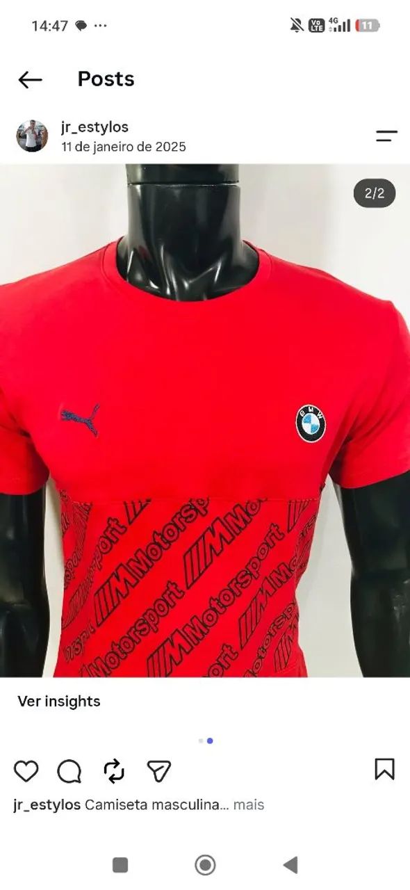 Camiseta masculina Puma - Foto 2