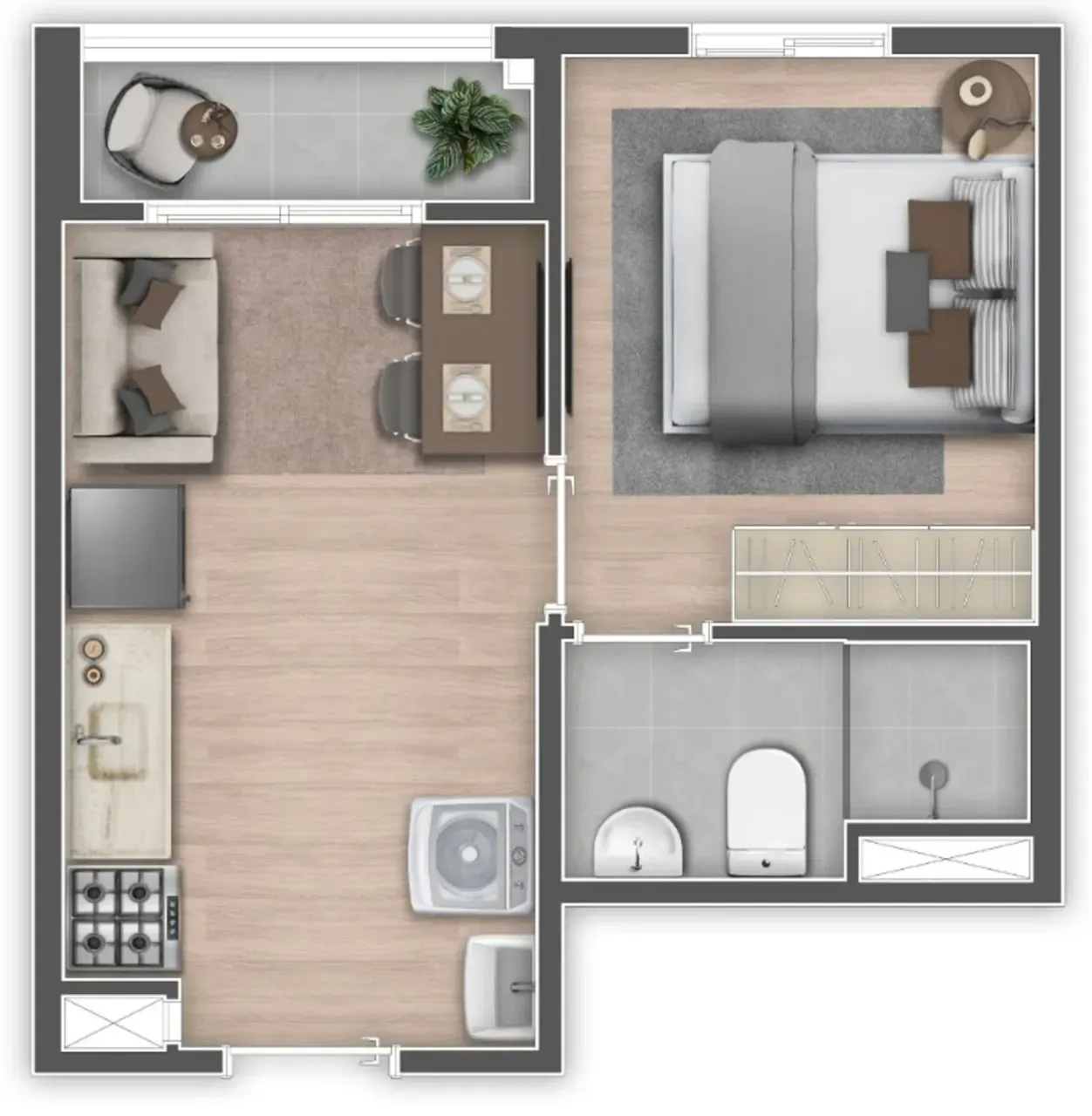 PLANTA 25m²