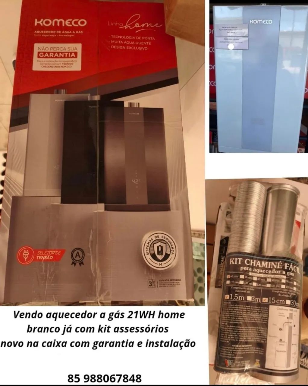 Aquecedor Komeco a gás 