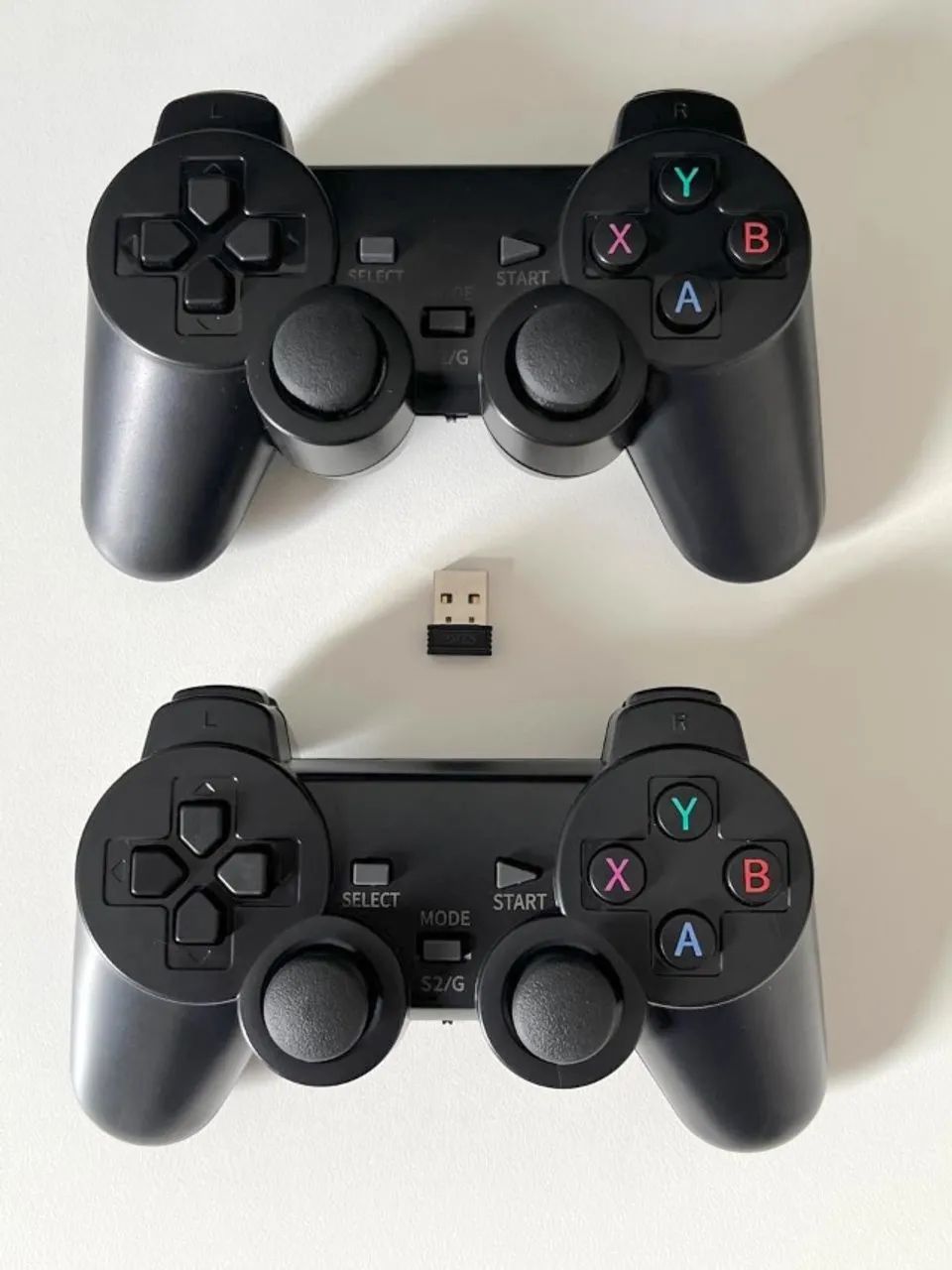 Kit 2 Controles Gamepad Wireless 2.4ghz Para Pc Android Smart Tv