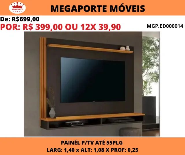 Painel Davos 1,40 para Tv até 55Plg