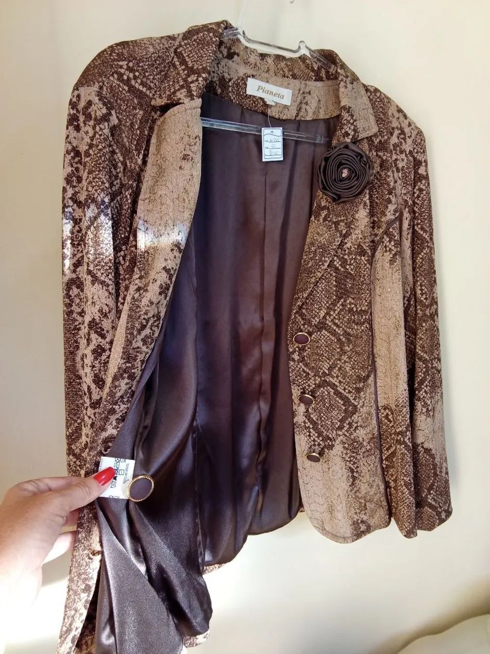 Blazer feminino estampa snake print  - Foto 4