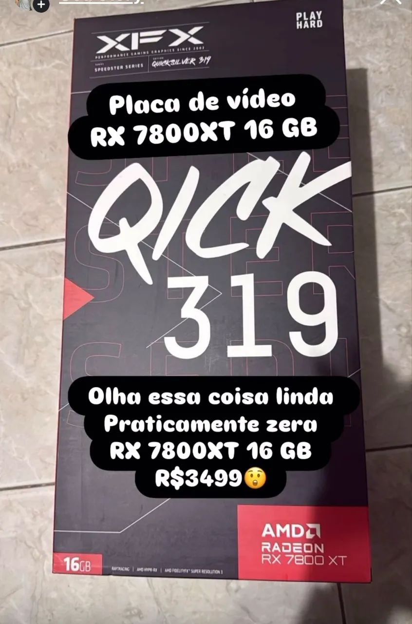 Placa de vídeo RX 7800XT 16 GB - Foto 4