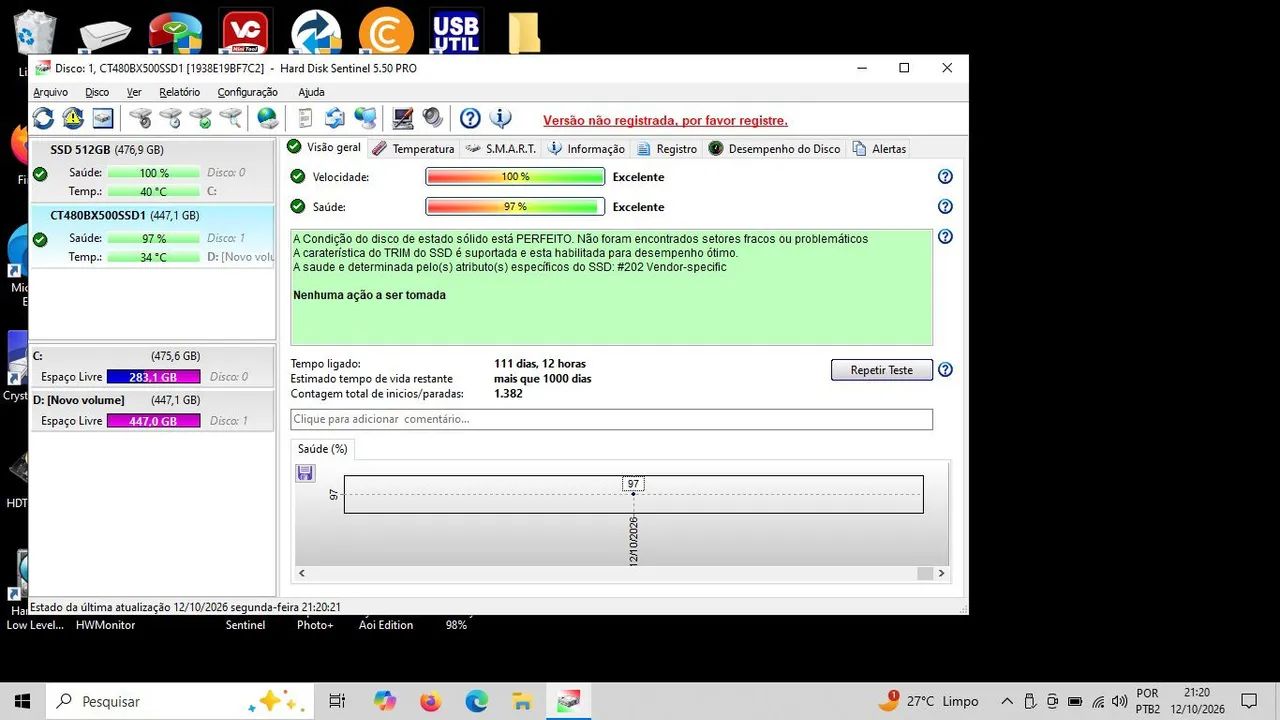 SSD original 480 GB crucial ( USADO ) - Foto 5