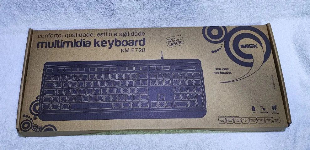 teclado multimidia keyboard k-mex km-e728 novo - Foto 3