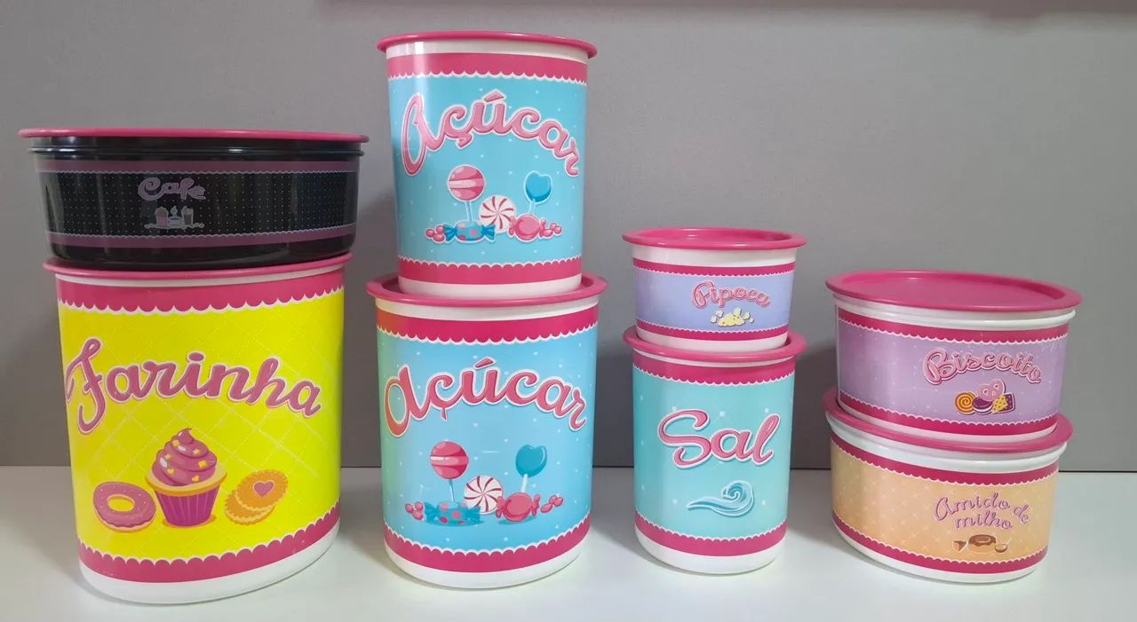 Jogo de mantimentos Tupperware 