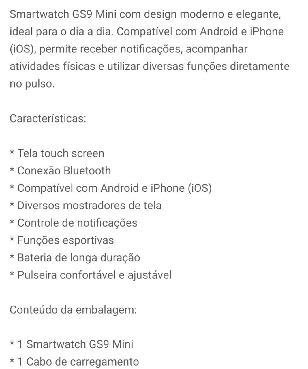 Relógio smartwatch gs9 mini rosa - Foto 3
