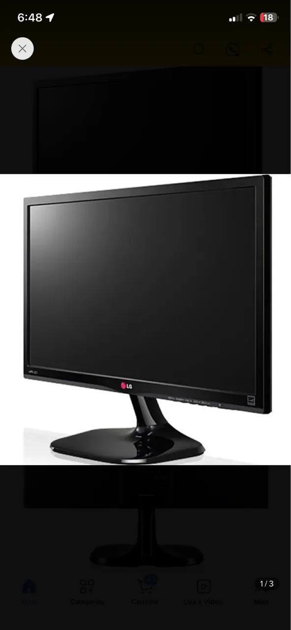 Monitor LG FLATRON IPS 23 polegadas - Bivolt - Foto 3