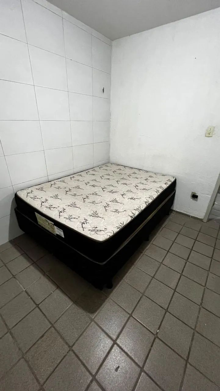 Cama box casal 1,38 x1,88 colchão de molas separado do Box