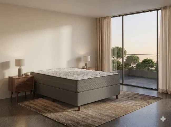香合 Conjunto Base com Colchão D45 Casal - Frete Grátis - Camas e