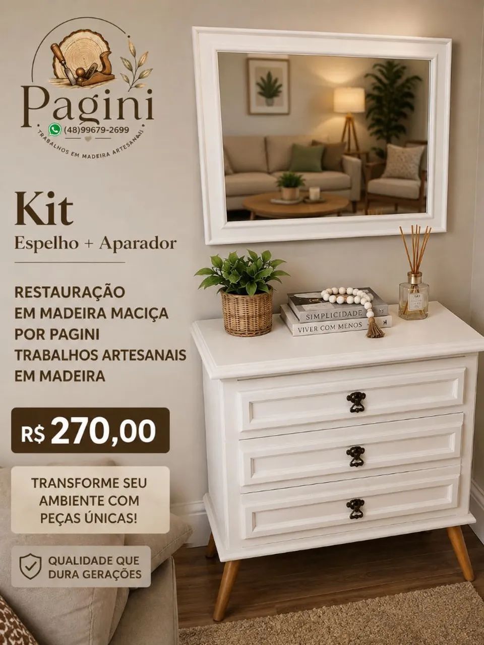 Aparador com espelho