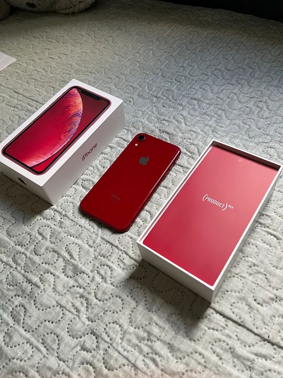 iPhone XR Vermelho 64GB com Caixa - Funcionando Perfeito