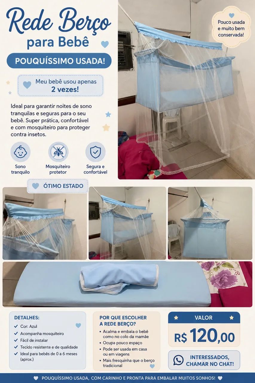 Rede berço para bebê 
