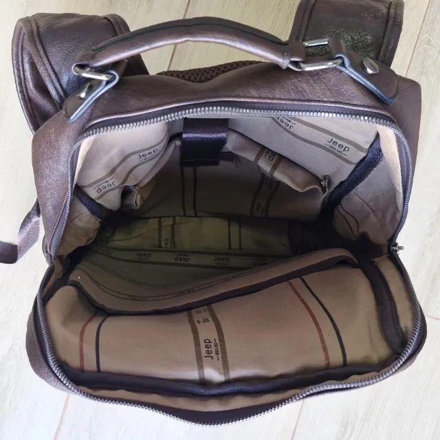 Mochila Couro - Modelo Jeep Buluo Marrom - Foto 3