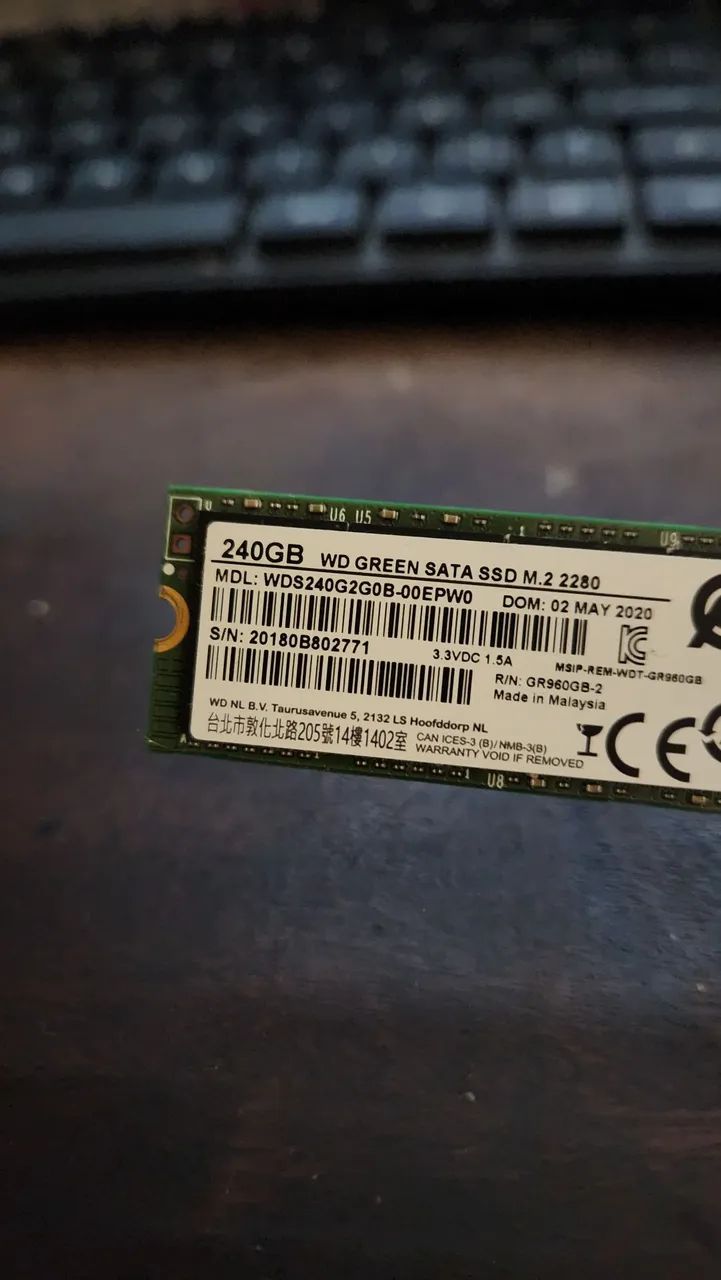 SSD M.2 SATA WD Green 240GB - Ótimo Estado - Foto 3