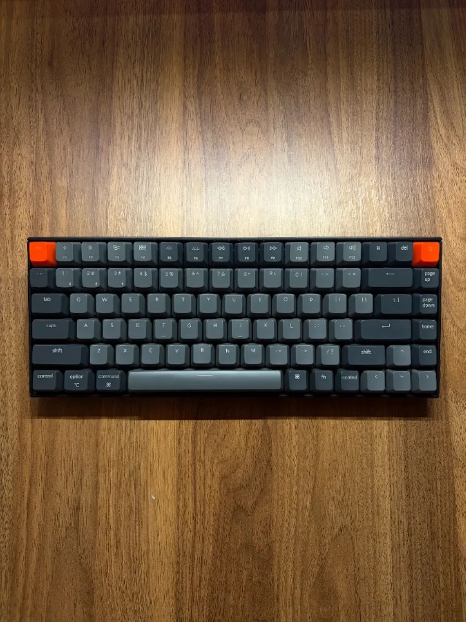 Teclado Mecânico Keychron K2 75% Switch Marrom + Apoio de Pulso Glorious Padded