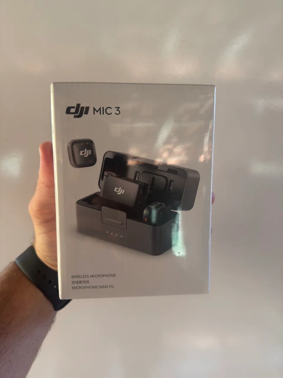 Microfone Dji Mic 3 - Padrão (2 Tx + 1 Rx + Case Carregador) Preto