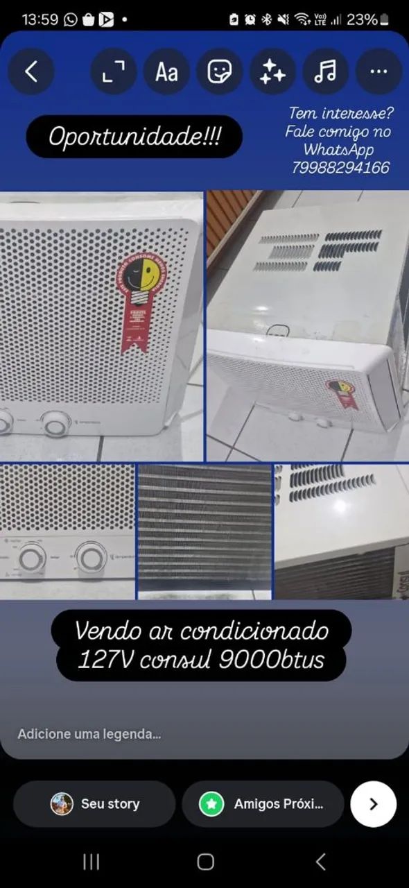 Ar condicionado Consul 9mil btus seminovo - Foto 4